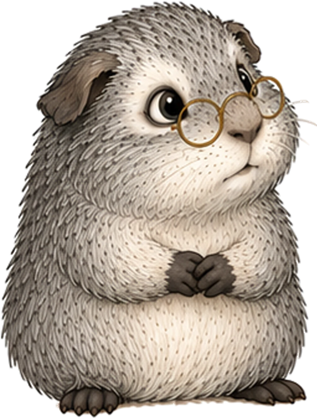 Mr. Grey, der Professor, Meerschweinchen mit Brille aus den Wirtschaftsschweinchen