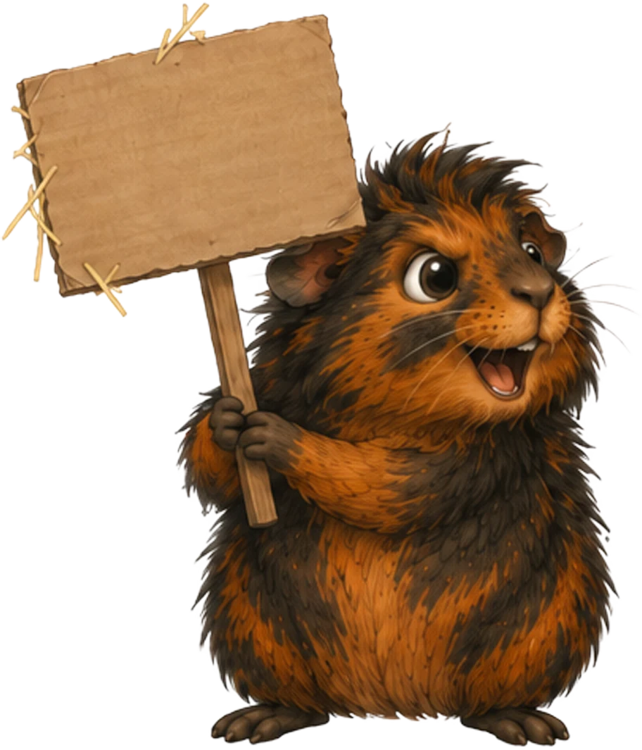 Rocky mit Streikschild