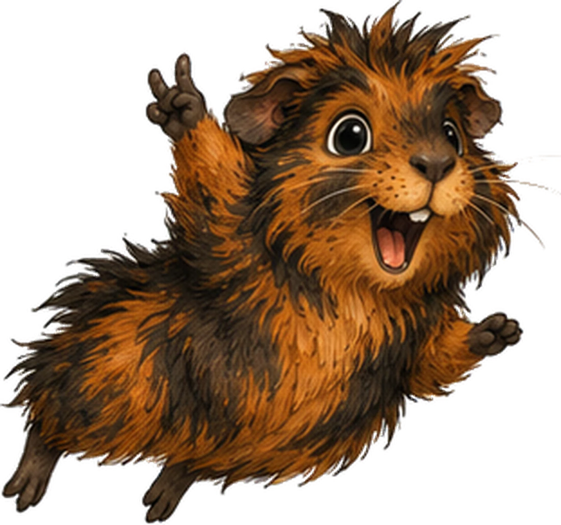 Rocky, the showman, guinea pig from The Business Guinea Pigs