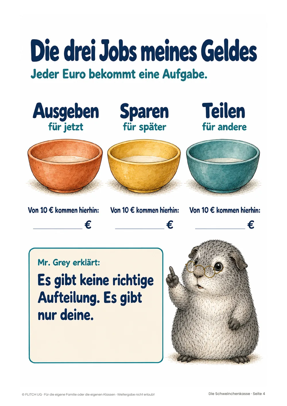 Die Schweinchenkasse, a page from the PDF